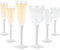 Flutes Champagne Plastique (20) + Verres Plastique Reutilisable (20) - Gobelet, Verre a Pied Coloré - Design Idéal pour Anniversaire, Mariage, Noël - 100% Recyclable et Réutilisable (Blanc)