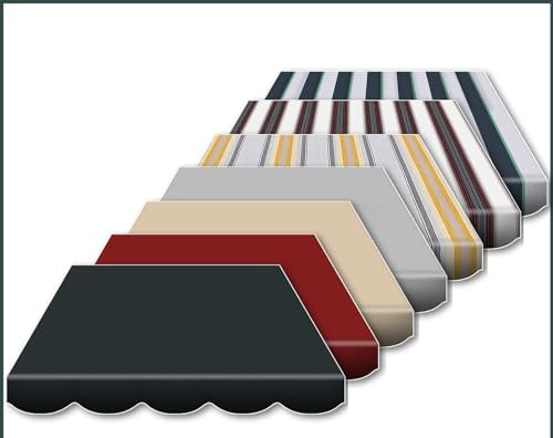 Arilco Markisentuch Acryl mit Volant UV-Schutz 50+ König (4,5m x 3m)