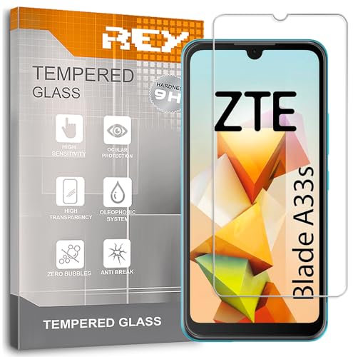 REY 2X Protector de Pantalla para ZTE Blade A33s, Cristal Vidrio Templado Premium
