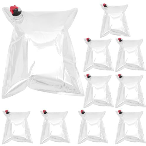 MAGICLULU 10pcs Wine Purse Refill Bags Refill Bladders 5L Wine Purse Replacement Bags Refill Dispenser Bag Refillable Wine Replacement Storage Pouch with Spout for Wine
