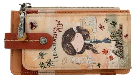Anekke Peace & Love RFID Card Holder Camel