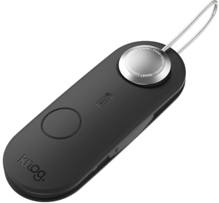 Knog Scout Travel Smart Tag Alarm und Finder, Schwarz Silber, 1320KN