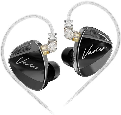 KZ Vader Triple Driver in-Ear Monitor Music Earphone,HiFi IEM with 4 Tuning Levels, 0.75mm Pins Wired Sport Earbud Headphones (Balanced Version, Without Mic)