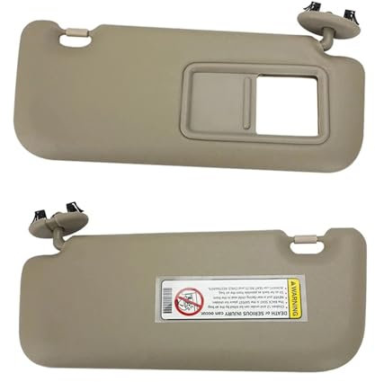 Parasol Coche Delantero Visera Interior Coche Espejo Para Toyota Para Auris Para Corolla 2010 2011 2012 2013 Gris Beige Lado Izquierdo Derecho Lado Conductor Lado Pasajero Visera Parasol Interior(Beig