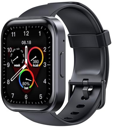 OUKITEL BT103 Montre connectée pour Hommes et Femmes avec Fonction d'appel Bluetooth, écran de 1,91 Pouces, Plus de 100 Modes Sportifs, Montre Intelligente élégante pour Android iOS