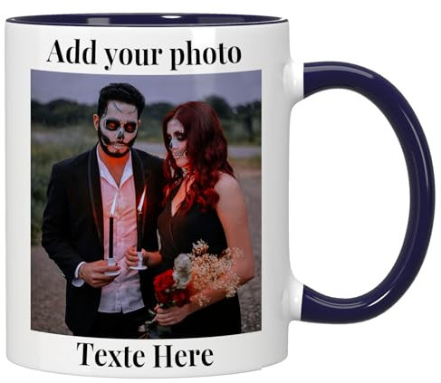 Personalised Mug with Photo Custom Coffee Mug with Picture Personalised Coffee Mugs with Name 11oz Double Side Custom Mug Novelty Custom Gift for Him Or Her