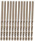12 Pcs 2mm (0.098) Black Nitride & Gold Titanium Coated M2 High Speed Steel (HSS) Twist Drill Bits for Stainless Steel Aluminum Alloy Metal