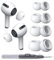 4 Paar Ersatz-Ohrstöpsel für AirPods Pro/AirPods Pro 2 mit Geräuschreduzierungsloch,Anti Rutsch Soft Silikon-Ohrstöpsel für Airpods Pro 2/1 die Ladehülle case mit tragbarem Aufbewahrungsetui（XS/S/M/L