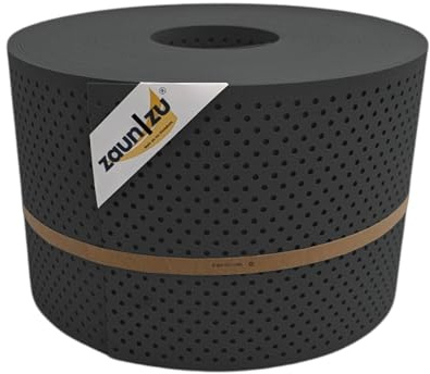 zaun|zu® Premium Sichtschutzstreifen GELOCHT | genarbte Oberfläche | 15% Lochmuster | PP für Doppelstabmatten | Sichtschutz Rolle | Polypropylen | Zaunblende | Made in Germany Anthrazit 50m