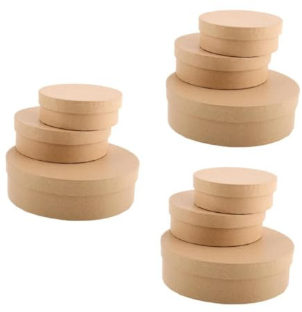 Tofficu 3 Sätze Runder Karton Rotlicht Keksdosen Kaninchen- Band DIY Papierbox Geschenkverpackung Teeboxen Dessertkästen Mit Deckel Bonbonschachteln Partybevorzugung Khaki 3 Stück * 3