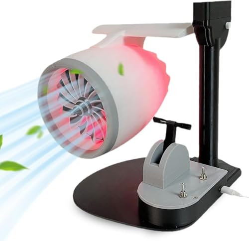 Ventilatore for motore di aereo,ventilatore da tavolo Turbojet con luce e umidificatore, kit modello turbofan for motore di aereo a reazione,ventilatore da scrivania for raffreddamento motore di aereo