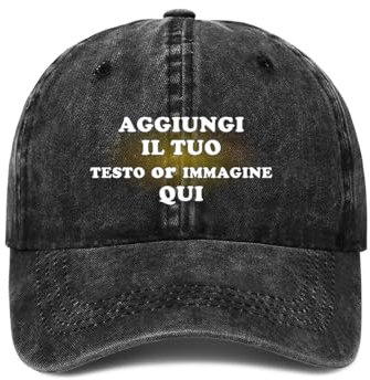 ROHBVMN Cappello Personalizzato, Cappellino con Visiera Personalizzato, Cappello da Baseball con Foto/Logo/Testo, Cappello Trucker Classico per Uomo e Donna