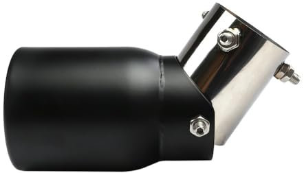 Auspuffblende,Auspuffblenden Edelstahl-Auspuffblende, 63,0 mm/3,5 Zoll, 89 mm, verstellbar, universell, mit einfach gerollter Kante, for Anschrauben(Black)