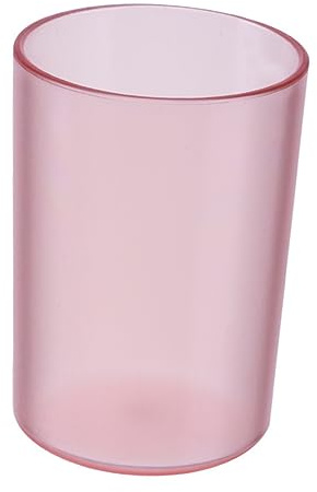 TIDTALEO Transparent Toothbrush Cup Plastic Drink Cup for Bathroom Water Mug for Rinsing and Gargling Smooth Edges for Adults and Children Reusable for Home Use