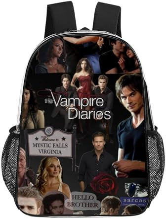 ILWVWVHK The Vampire diaries Backpack Reinforced PVC Transparent Swim Bag Clear Waterproof Rucksack for Boys Girls Kids