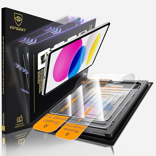 Vipsent 2-Pack Glass Screen Protector for iPad Pro 13-in.(M4) Military Shatterproof, 9H+ Hardness, Auto-Alignment Frame, Anti-Fingerprint, HD Clear, Scratch Resistant