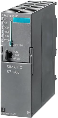 6ES7315-2AH14-0AB0, S7-300, CPU 315-2DP CPU Alimentatore integrato 24V DC Memoria di lavoro 256 KB 2 interfacce DP-Master/Slave Richiede scheda di memoria micro, imballaggio originale, mai usato, in