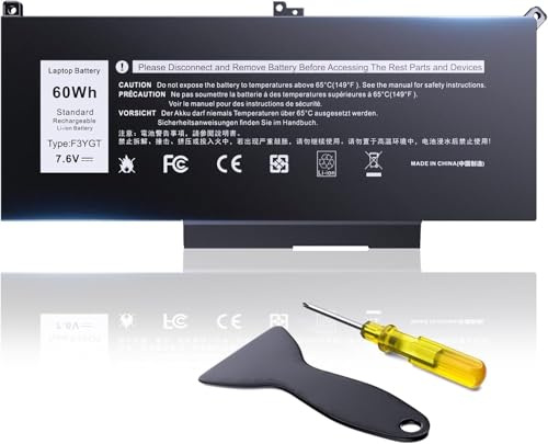OILLvi F3YGT Battery Replacement For Dell Latitude 12 7000 7280 7290 13 7000 7380 7390 P29S002 Latitude 14 7000 7480 7490 P73G002 Series DM3WC DM6WC 2X39G KG7VF 451-BBYE - Lion Battery
