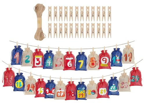 Weihnachts Adventskalender Wiederverwendbare Befüllbare Weihnachts 24-Tage