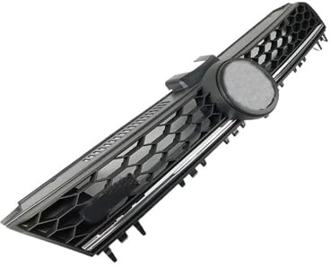 Paraurti Per VW Per Golf 7 MK7 2014-2016 Griglia Anteriore ABS Griglia Centrale A Nido D'ape Griglia Anteriore Auto(Silver)