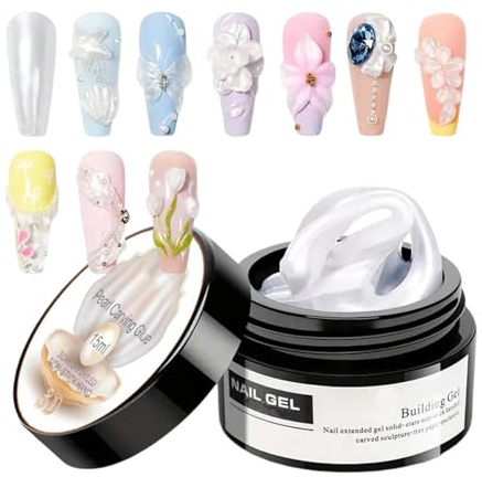 3D Sculpture Nail Gel, With Non Stick Formula, 15ml, 3D Gel Naíl Art, Builder Fingernail Glue, Secure And Long Lasting Hold, For Beginners, Professionals, Beauty Lovers, Women