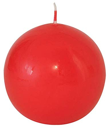 Pbs - Kerze Kugel D.90mm 25h Steinhart rot