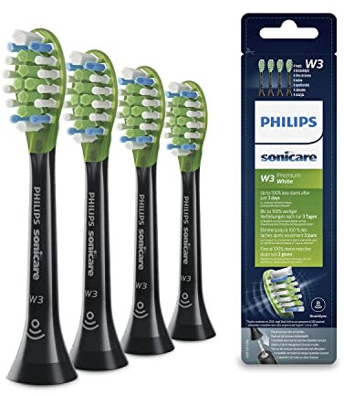 Philips Sonicare W3 Premium White Standard-Bürstenköpfe für Schallzahnbürste (Modell HX9064/33)