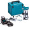 Makita DRT50ZJ 18V Brushless Router/Trimmer with 2 x 6Ah Batteries, Charger & Case