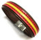 YOJAN PIEL | Pulsera De Cuero Bandera De España (Fabricada Artesanalmente) | Complementos de Moda Unisex para Hombres y Mujeres de Estilo Atemporal y Elegante | Regalos Originales y Exclusivos