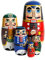 FunnyGoo Colourful Handmade Wooden Nesting Doll Russian Doll Kits Xmas Decoration (Nutcracker Soldier)