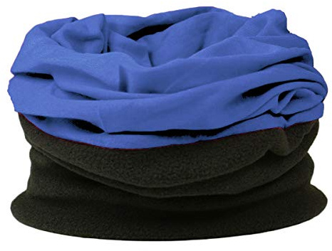 Multifunctional snood scarf mask for men. Scarf, hat, neck warmer, hood, balaclava with fleece section