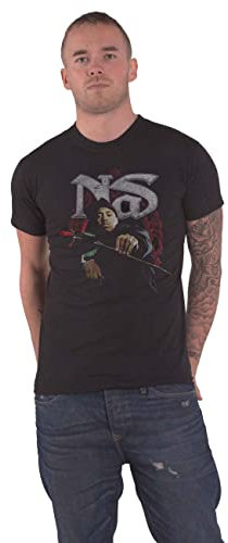 Nas T Shirt Hip Hop Is Dead Rosso Rose Logo Nuovo Ufficiale Uomo Nero Size S
