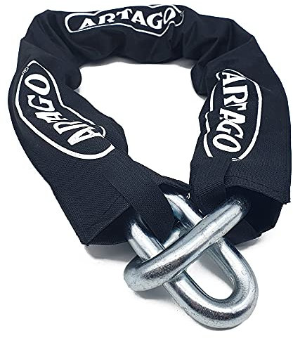 Artago 14.120 Cadena Antirrobo Moto Alta Gama, Maxima Seguridad Homologada Sold Secure Gold, BUNKER SELECTION ø15mm 120cm, Recubrimiento Nylon Antiarañazos, Antirobo para Motocicleta, Anclaje Parking
