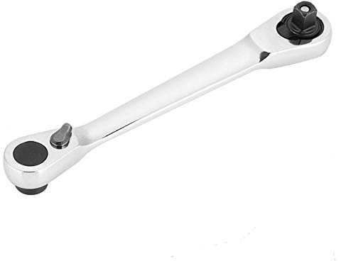 Professional 1/4 Mini Ratchet Wrench, 72 Tooth Drive, Hex Handle Lock Socket Quick Release (130mm)