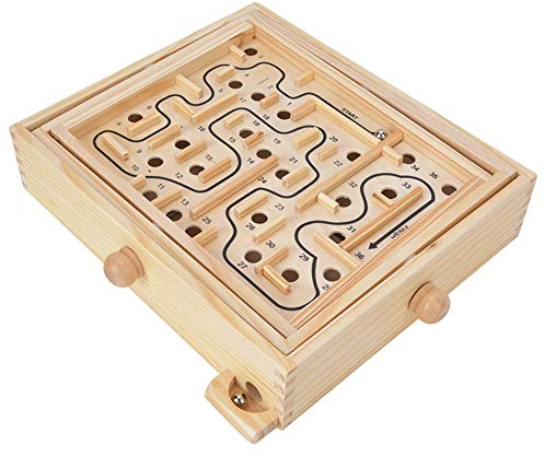 Labyrinth Brettspiel Holz Labyrinth Puzzle Labyrinth Spiel Palm Labyrinth Spielzeug Freizeit Lernspielzeug für Kinder Kinder