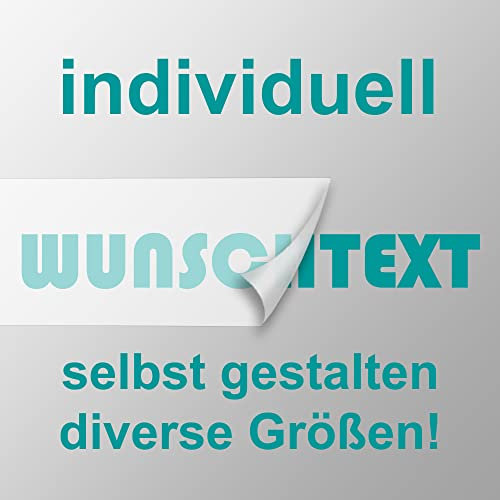 Wunschtext Aufkleber hier selbst gestalten - Länge ab 10cm bis 150cm (054 türkis)