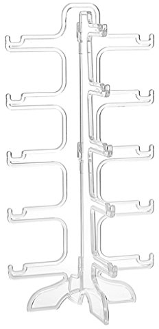 wufeng Klar 5 Paar Glas-Stand Sunglass Halter Gläser Rack-Display-Organizer Sonnenbrille Rahmen Regal Vitrine
