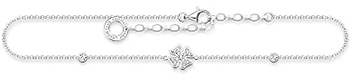 THOMAS SABO Damen Fußkette Kleeblatt Zirkonia 925 Sterlingsilber AK0023-051-14-L27v
