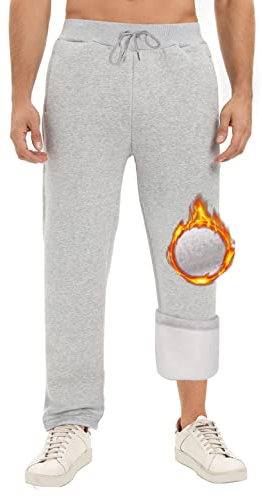 heekpek Pantalon Jogging Homme Coton Chaud Doux, Pantalon de Jogging, Pantalons de Sport, Pantalon Jogging Leger, Pantalon de Survêtement, Gris, Taille XXL