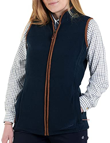 Hazy Blue Womens Sofia Fleece Waistcoat | Gilet | Bodywarmer | Jacket (8, Navy)