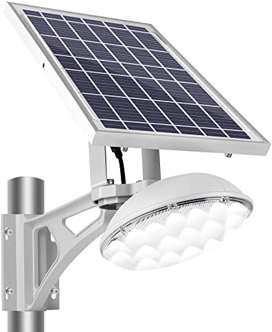 XRDZYXGS Solarleuchte für den Außenbereich, 10000 mAh ultrahelle LED-Straßenlichter, Lichtsteuerung IP65 wasserdichtes Solar-Sicherheitslicht mit verstellbarem Solarpanel