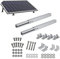 NUZAMAS Solarpanel-Montagehalterungen mit verstellbarem Winkel Rahmen, Schuppen, Caravan, Boot, Dach- oder Bodenmontage, Höhenverstellung von 390 mm bis 670 mm