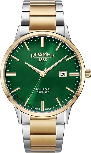 Roamer Herren Armbanduhr R-Line Classic 43 mm Armband Edelstahl 718833 48 75 70