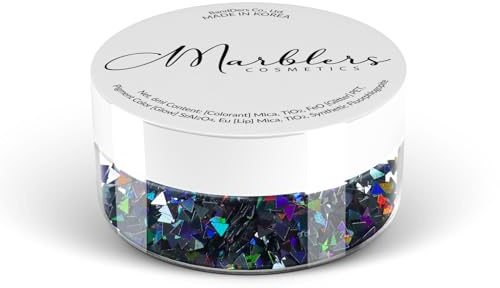 MARBLERS Cosmetic Grade Chunky Shape Glitter [Triangle] 0.18oz (5g) | Flake | Non-Toxic | Vegan | Cruelty-Free | Eyeshadow, Nail Polish, Nail Art | Festival, Rave & Party Makeup | Body & Face