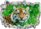 Wandaufkleber Tiger Löwe Natur Tier Dschungel 3D Wandaufkleber Poster Wandbild Zimmer 55x80cm
