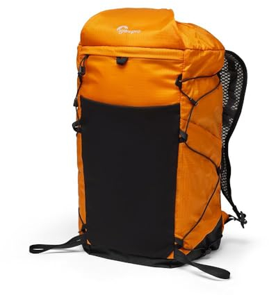 Lowepro RunAbout Backpack 18L II, Ultra Lightweight Photography Bag, Trekking Backpack, Ideal for Day Trips, Durable and Foldable, Orange