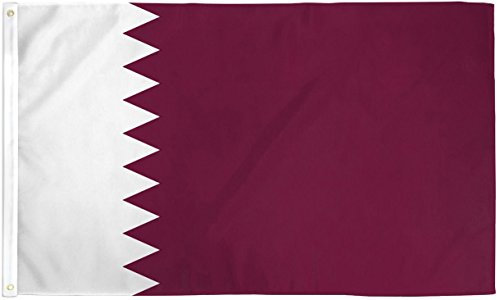 Bandiera del Qatar, 9,6 x 1,5 m, bandiera del Qatar, in poliestere, bandiera internazionale
