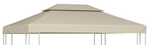 Pavillon-Abdeckung Ersatzdach 310 g/m beige 3 x 4 m, Artikelfarbe beige