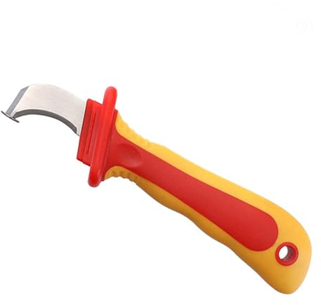 Cable Knife,Portable Stripping Knives Insulating Multi-Component Handle,Cable Dismantling Knife,Safe Comfortable Grip Anti Magnetic Insulated Plastic for Maintenance