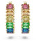Swarovski Matrix Kreolen, Baguette-Schliff, Mehrfarbig, Goldlegierungsschicht